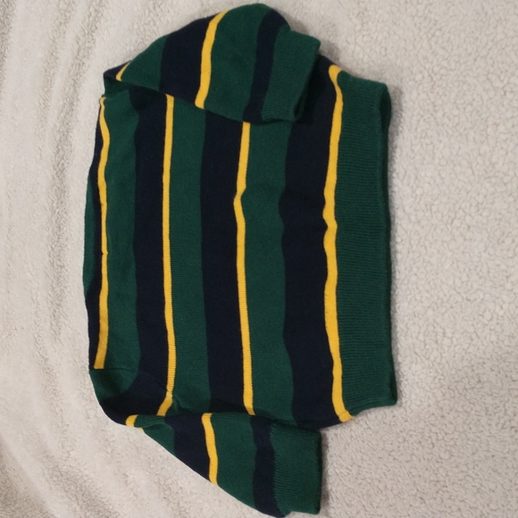 Polo Ralph Lauren 12 Month Navy, Yellow, Green Striped Sweater - Picture 5 of 6